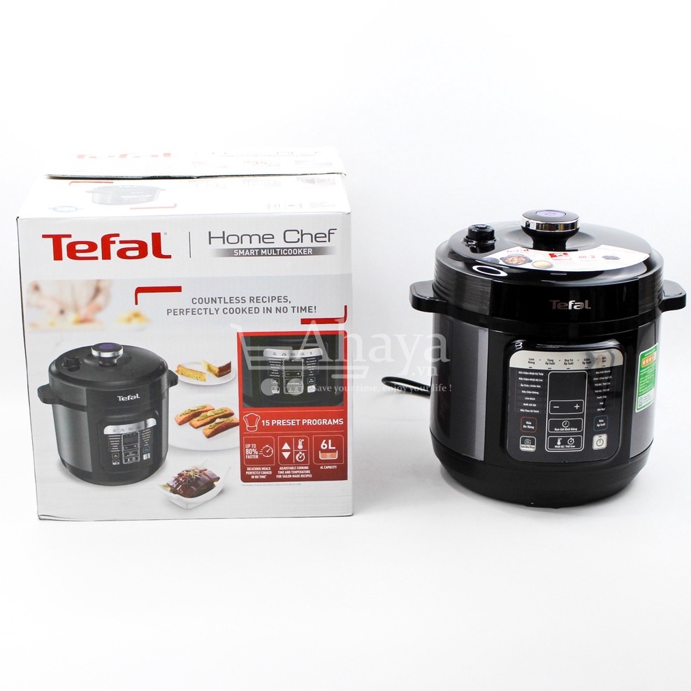 [Mã ELHA03 giảm 5% đơn 300K] [QUÀ TẶNG KẸO ALPENLIEBE ]Nồi áp suất điện đa năng Tefal Home Chef 6.0L CY601868