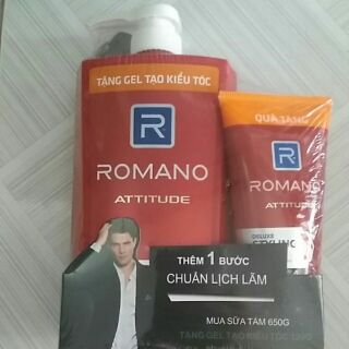 sữa tắm romano 650 tặng gel romano