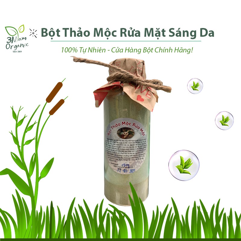 Bột Thảo Mộc Rửa Mặt 3nfam.organic