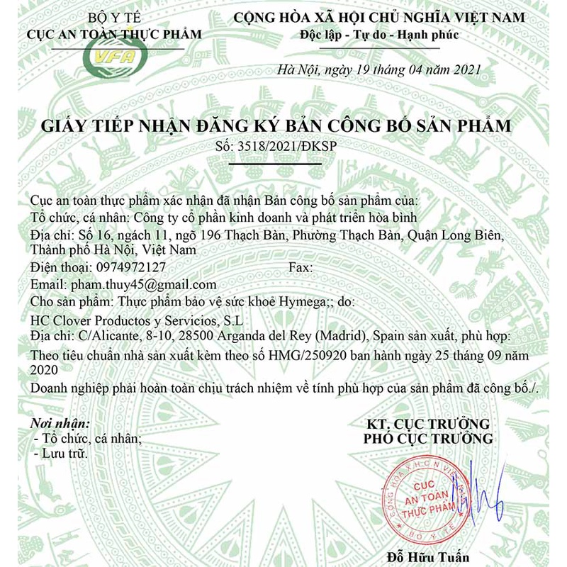 Viên uống Hymega, bổ sung DHA, EPA và Vitamin E cho cơ thể - Tây Ban Nha (Hộp 30 viên)