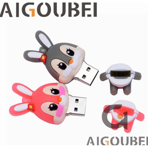 [Spot &amp; COD] USB 2.0 Thỏ silicone dễ thương Hai màu Creative U Disk Mini Cartoon Thích hợp cho máy tính xách tay Ổ đĩa Lightning Ổ đĩa USB di động 1GB 2GB 4GB 8GB 16GB 32GB 64GB 128GB