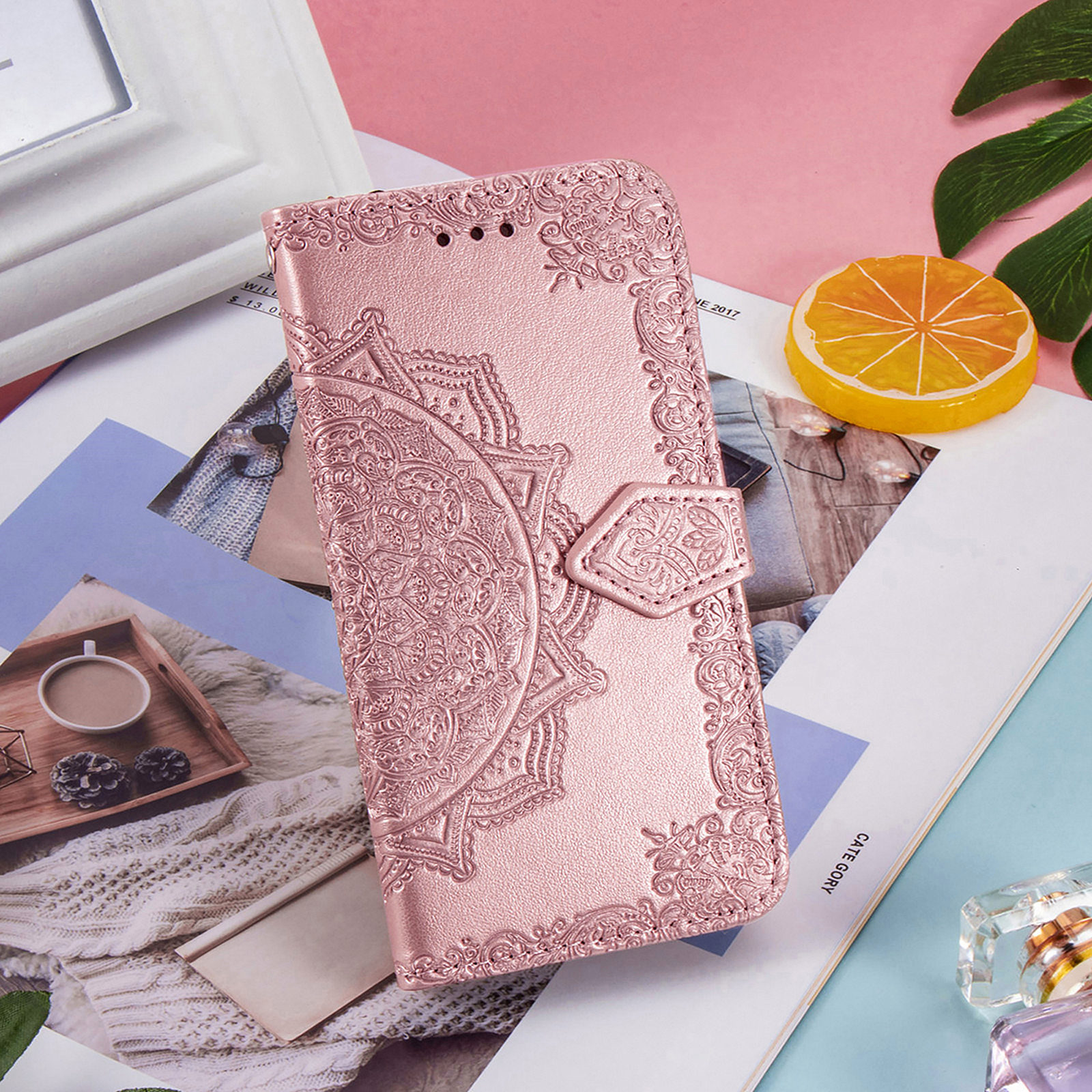 casing Xiaomi Redmi note 6 pro note 7 Mi Poco phone F1 max 3 8 lite 9 se play Phone case Mandala flower Bumper PU Flip Leather Protective Support Cover Wallet card slot blue pink gray purple green black Magnetic
