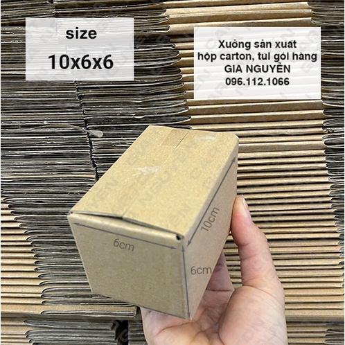 Combo 50 hộp carton Gia Nguyễn 10x6x6 size nhỏ dùng đựng trang sức, phụ kiện nhỏ xinh