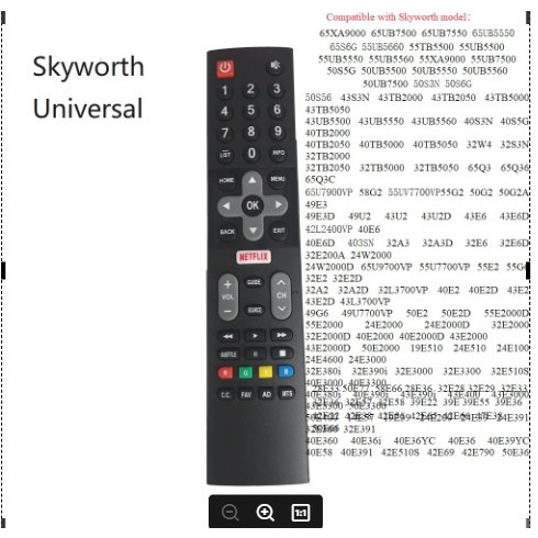 Remote Điều Khiển Thông Minh Skyworth TV Tương Thích Với Tất Cả TV Thông Minh Skyworth