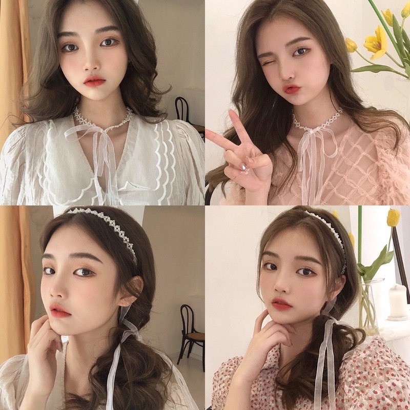 Dây trai kết hoa cài tóc👑