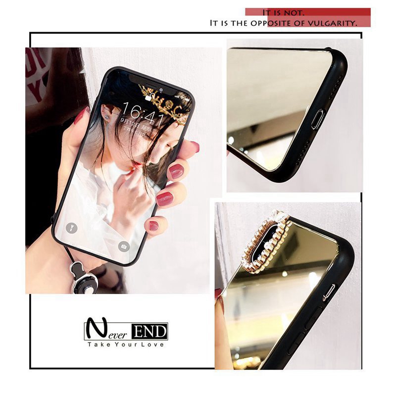 IPhone 6 7 8 Plus X XS XR XS Max Bling Mirror phone case