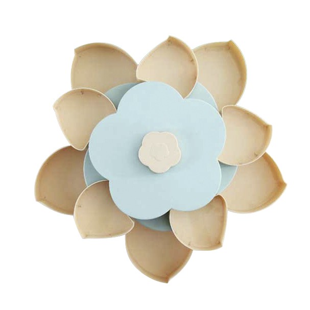 Khay đựng mứt bánh kẹo tự xoay hình cánh hoa độc đáo