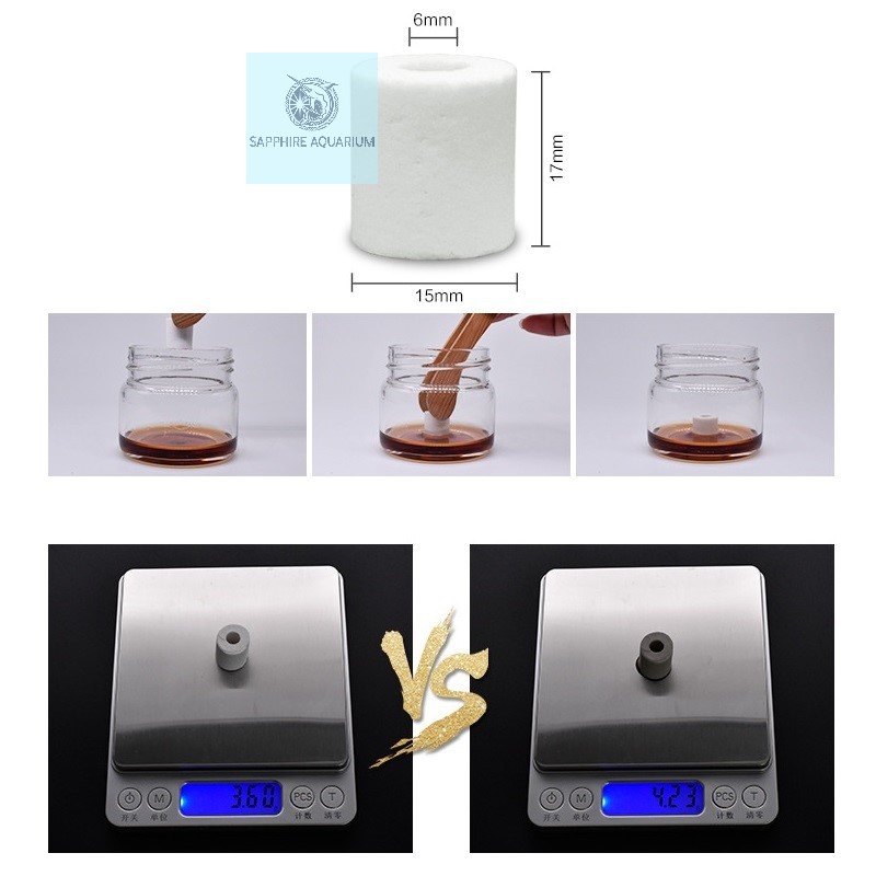 Vật liệu lọc nước bể cá sứ lỗ trắng