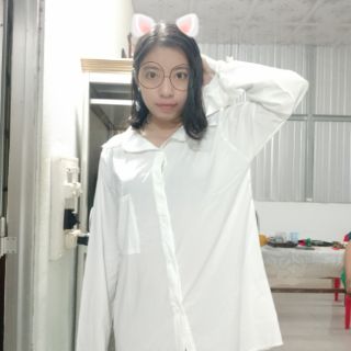 Áo sơmi trắng from rộng