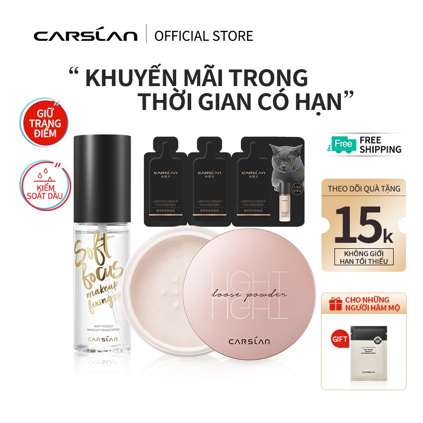 Bộ kem trang điểm Carslan dạng lỏng 50ml + 10g + 1gx3 | BigBuy360 - bigbuy360.vn