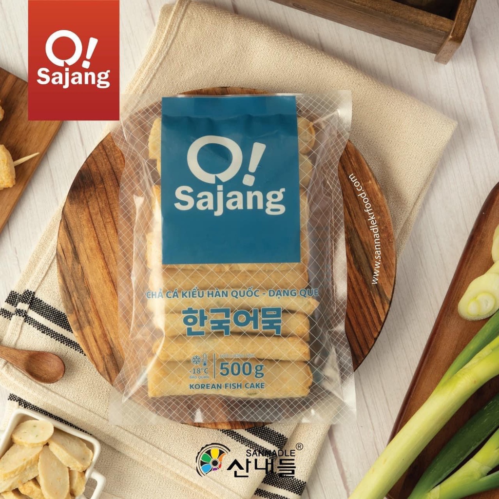 Chả cá Hàn Quốc dạng que Osajang thả lẩu tokbokki, chiên ăn vặt đều ngon