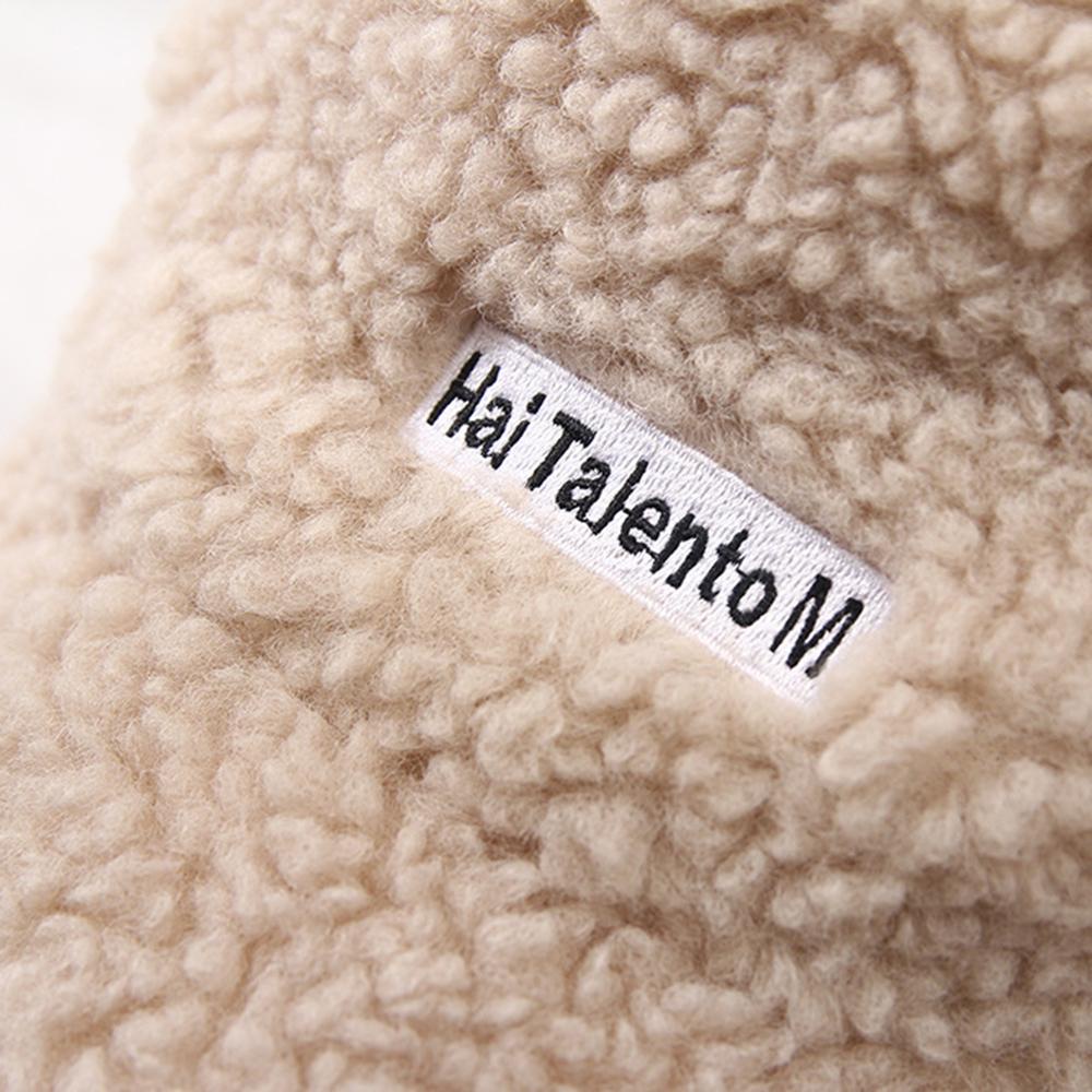 Mũ Bucket WMES15H Phối Lông Màu Trơn Ấm Áp Thời Trang Mùa Đông Mới