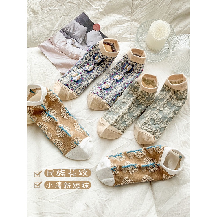 [Hàng Có Sẵn] Vớ Cổ Thuyền Thoáng Khí Phong Cách Nhật Bản Hàn Quốc Dễ Thương Dành Cho Nữ