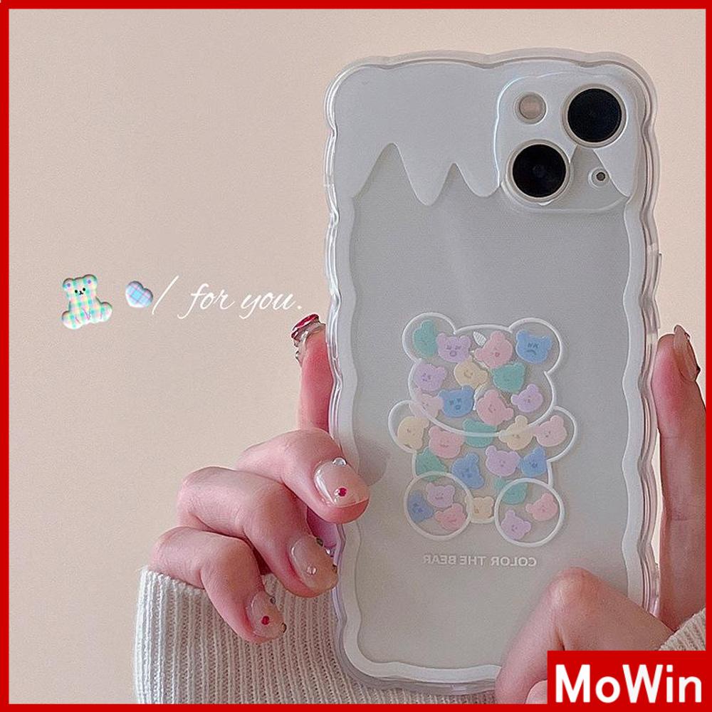 Ốp Điện Thoại Silicon Mềm Chống Trượt Chống Sốc In Hình Gấu Trắng Cho iPhone 13 Pro Max 12 Pro Max 11 7 Plus