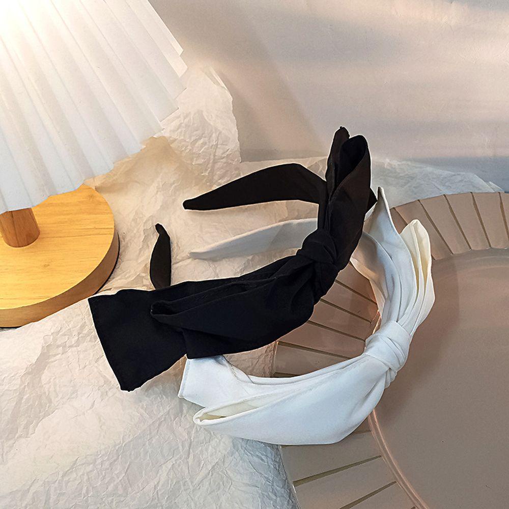 Băng Đô Nơ Hai Lớp Sang Trọng Phong Cách Hàn Quốc Dễ Phối Đồ Trang Điểm Rửa Mặt