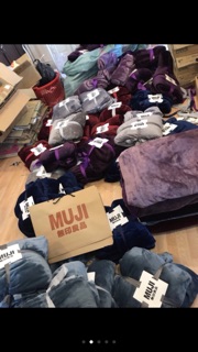 Chăn lông thỏ muji xuất nhật