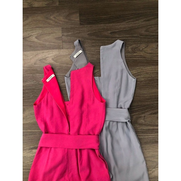 Jumpsuits Oasix thắt lưng, hai màu đỏ, xám