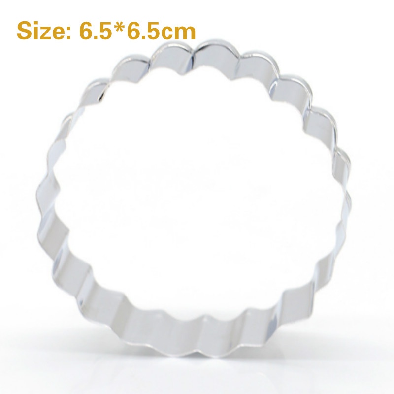 Khuôn Cắt Bánh Hình Tròn Bằng Kim Loại DIY