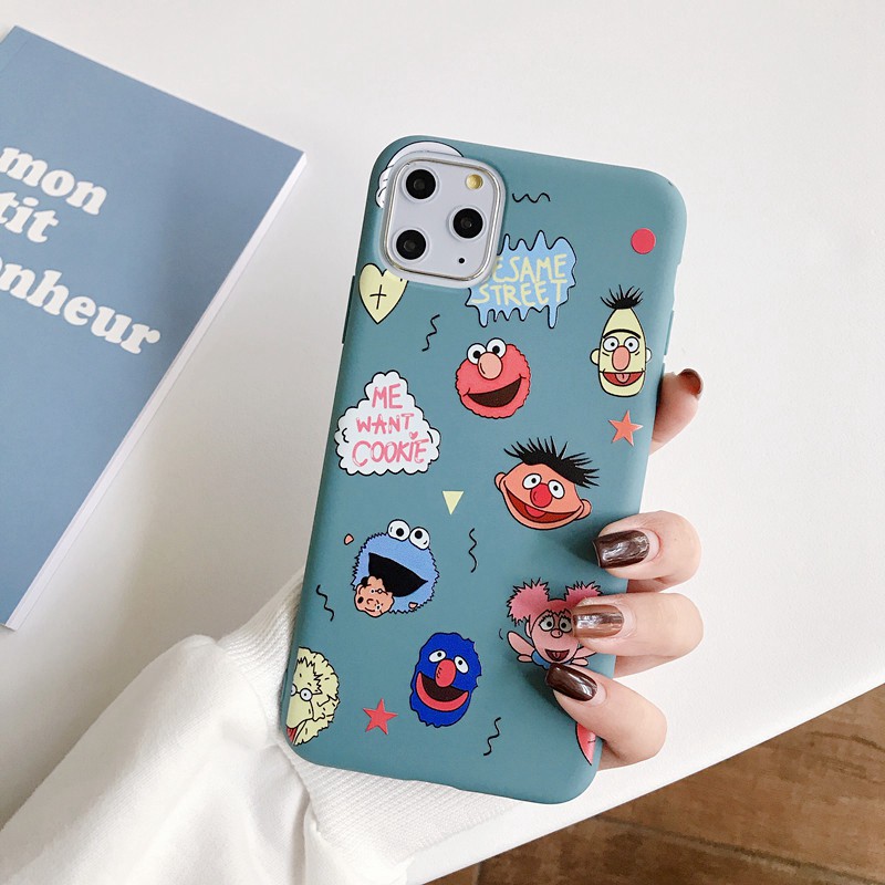 Ốp điện thoại silicone mềm phong cách phim Sesame Street dễ thương cho iPhone 11 Pro Max XS XR X iPhone 6 6s 7 8 Plus | BigBuy360 - bigbuy360.vn
