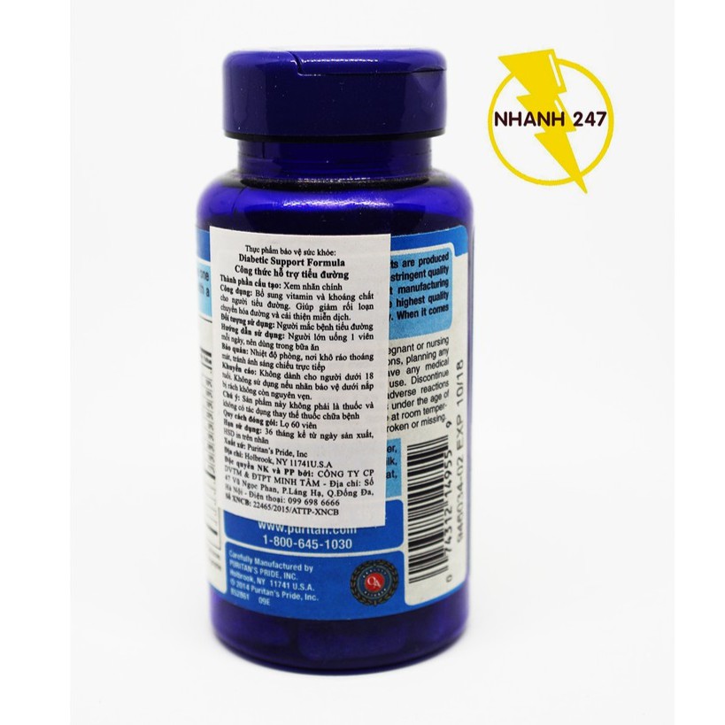 Viên uống bổ sung vitamin và khoáng chất cân thiết cho người tiểu đường, Diabetic Support Formula 60 viên | BigBuy360 - bigbuy360.vn