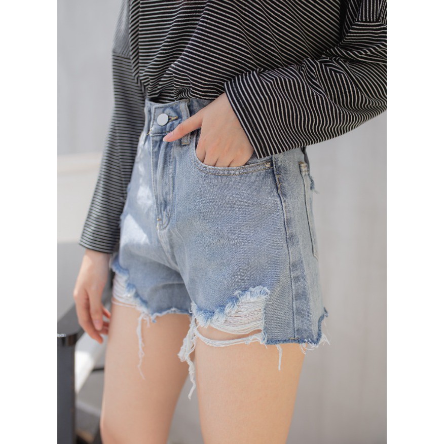 [ Miều ] Quần Short jeans rách ống (mã 6652)