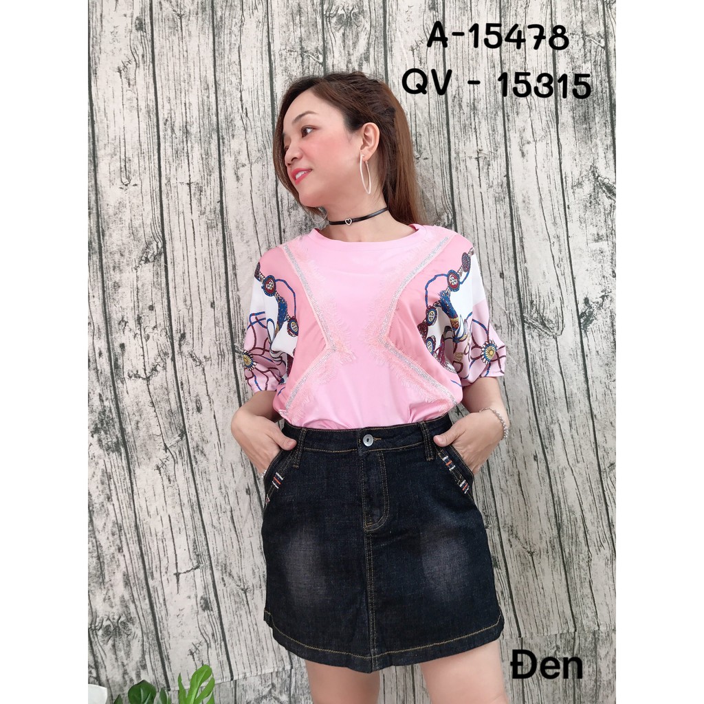 15315 Quần Váy BIG SIZE jean trơn