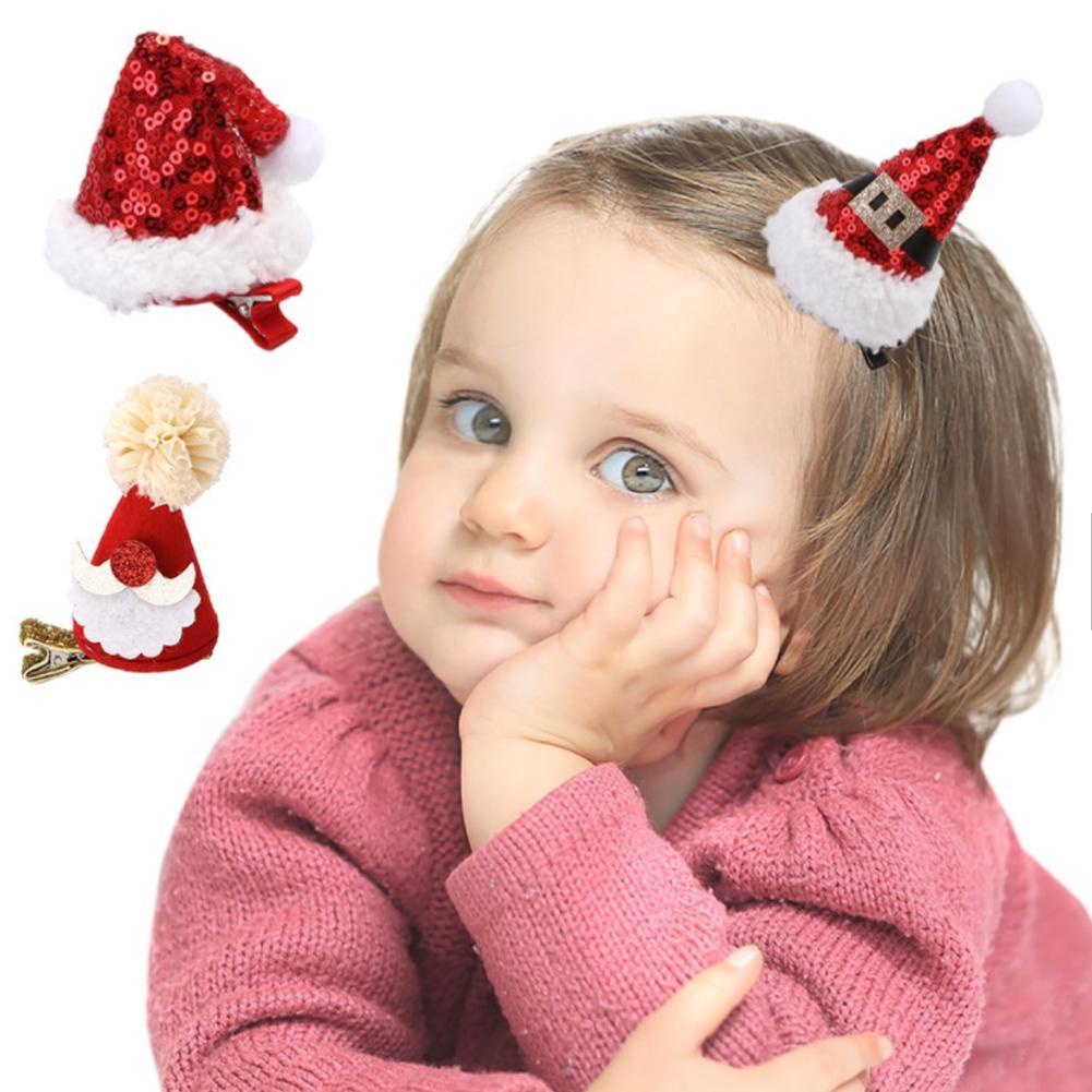 Kẹp tóc hoạt hình ông già noel phong cách giáng sinh Hàn Quốc 2021 O1Q6