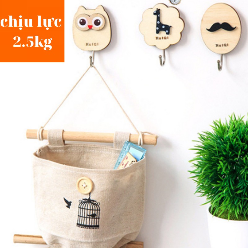 [Dày 1cm] Móc dán tường siêu dính chịu lực 2.5kg decor