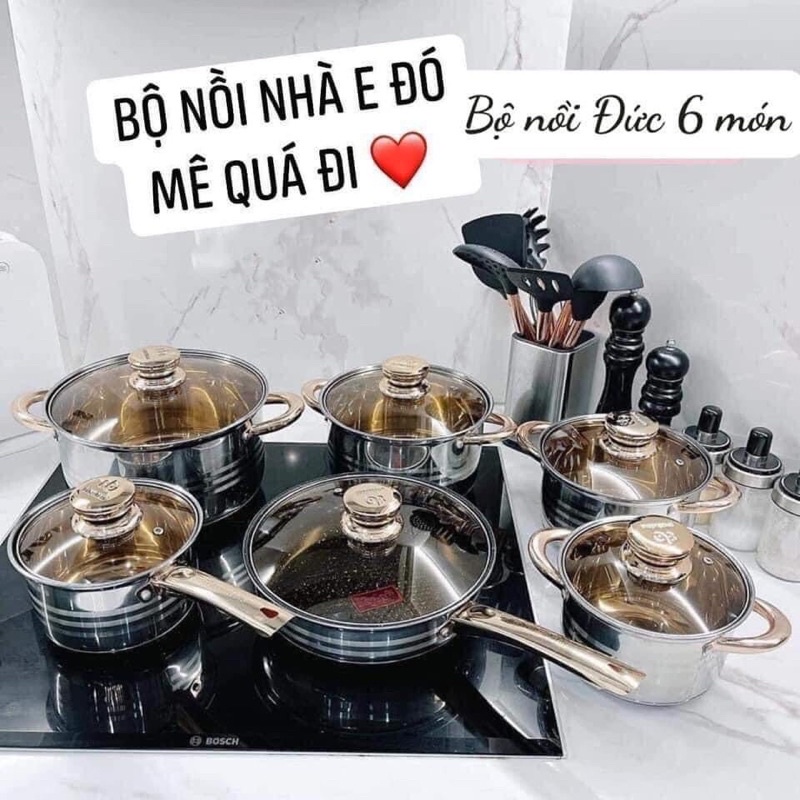 ❌❌❌ #HOT #SALE: BỘ NỒI 6 MÓN 5 đáy ENGELBERG SIÊU CẤP CHÍNH HÃNG #ĐỨC.