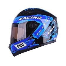 Mũ Fullface AGU tem racing xanh biển chính hãng