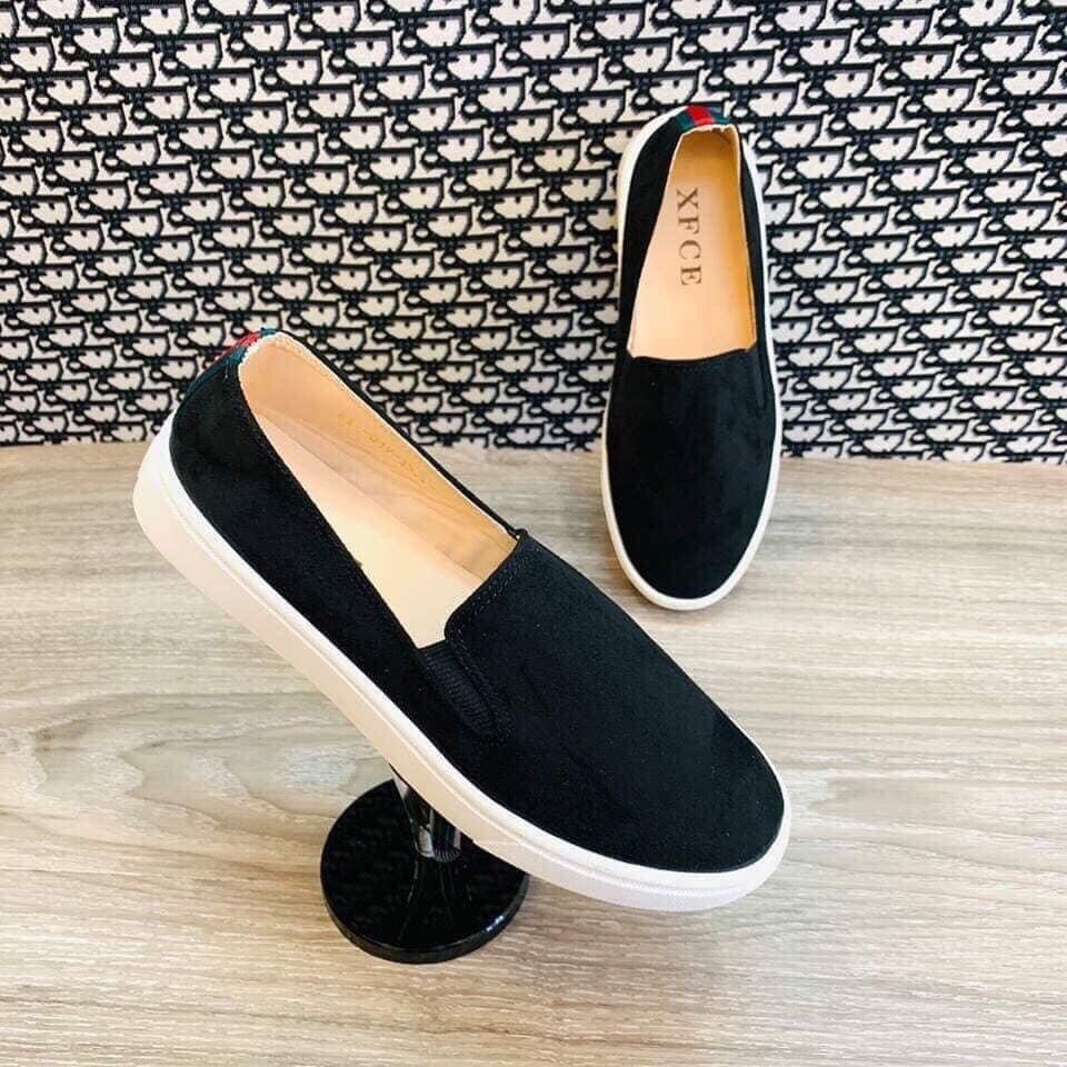 [ SIÊU SALE ]  GIÀY SLIP ON DA LỘN CHÂT NỈ SIÊU ĐẸP