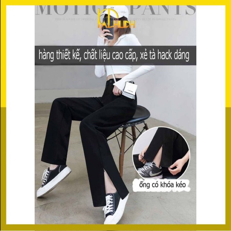 QUẦN ỐNG RỘNG KHOÁ KÉO CHÂN,MẶC ĐƯỢC 2 KIỂU