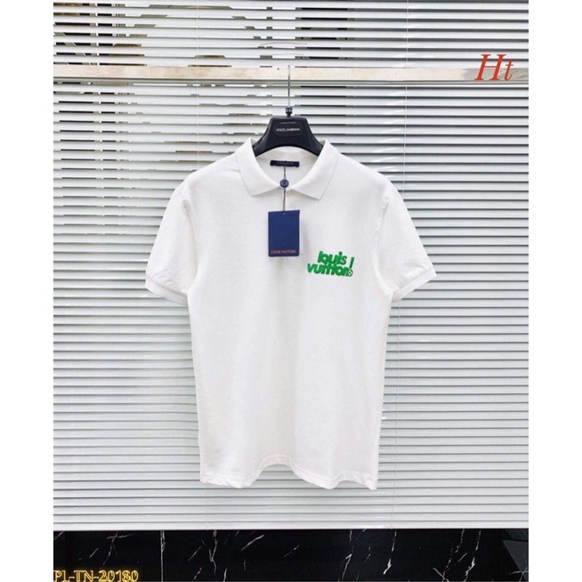 Áo polo vui chữ xanh HT11