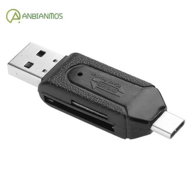 Portable High Speed 480Mbps OTG USB2.0 Type-C USB 3.1 Memory Card Reader for SD TF Micro SD Card