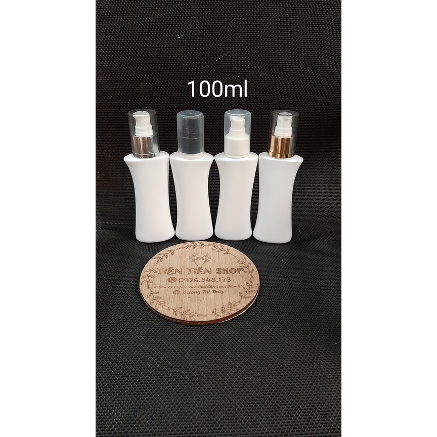 Chai nhựa trắng eo HDPE 100ml đầu xịt giọt