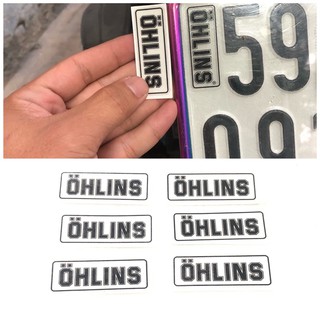 Tem decal Ohlins dán biển số xe