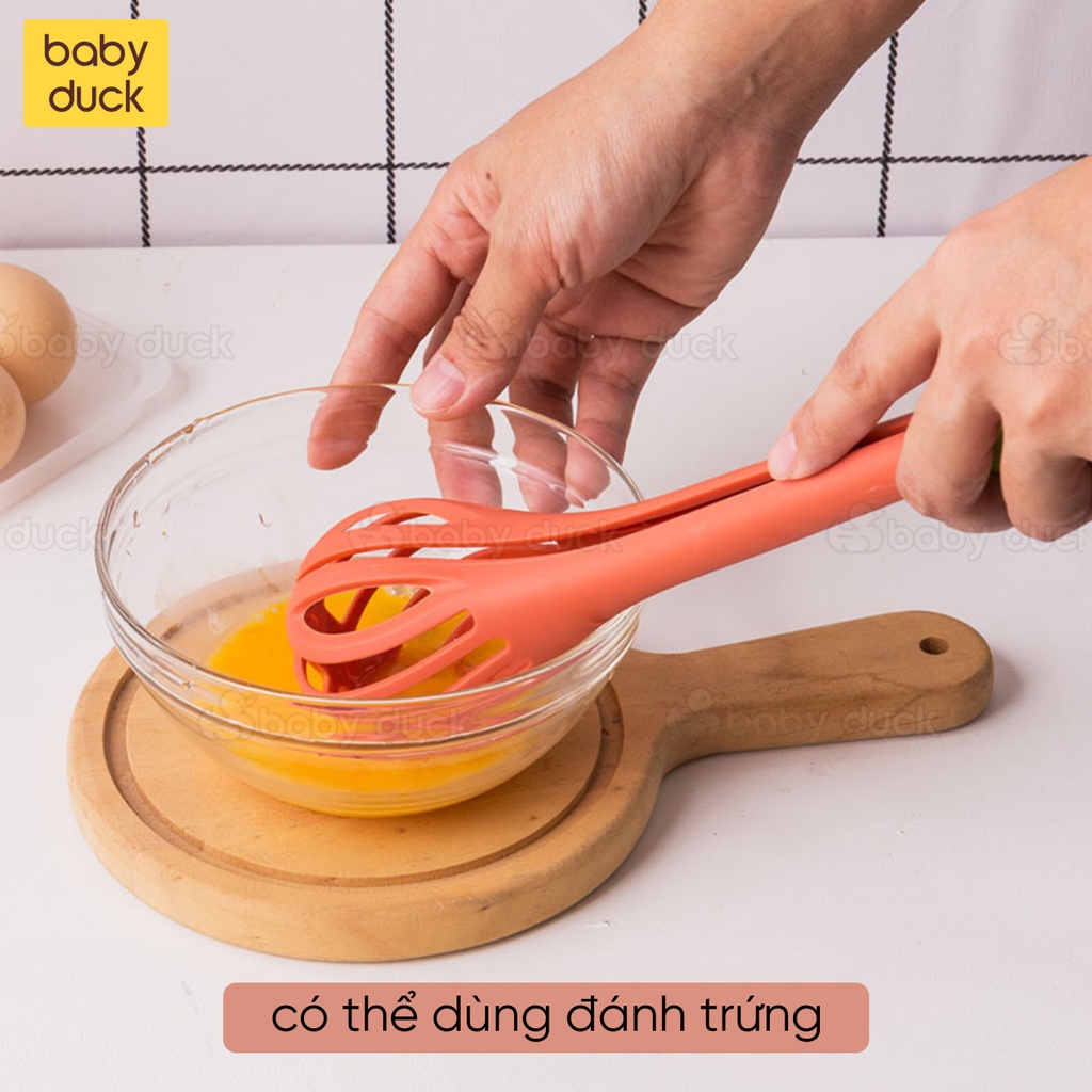 Kẹp nhựa gắp trứng đa năng, phới đánh trứng