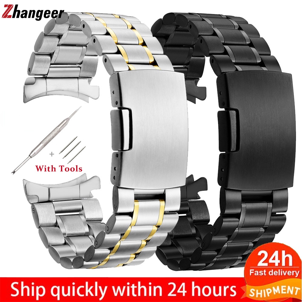 Dây đeo đồng hồ bằng thép không gỉ 16mm 18mm 19mm 20mm 21mm 22mm 24mm thích hợp cho Amazgit