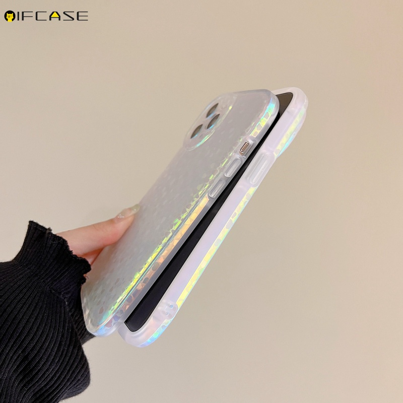 Ốp Điện Thoại Màu Laser Chống Sốc Họa Tiết Trái Tim Cho iPhone 13 12 11 Pro Max