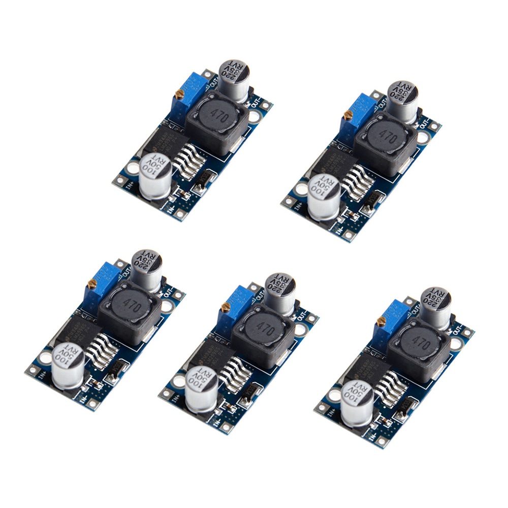 MERSSAVO DC-DC 3A Buck Adjustable Step-down Power Supply Converter Module LM2596S  (Pack of 5)