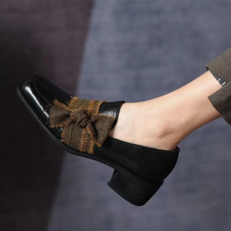 Giày Da Gót Vuông Phong Cách Anh Quốc 2021 Cho Nữ | BigBuy360 - bigbuy360.vn