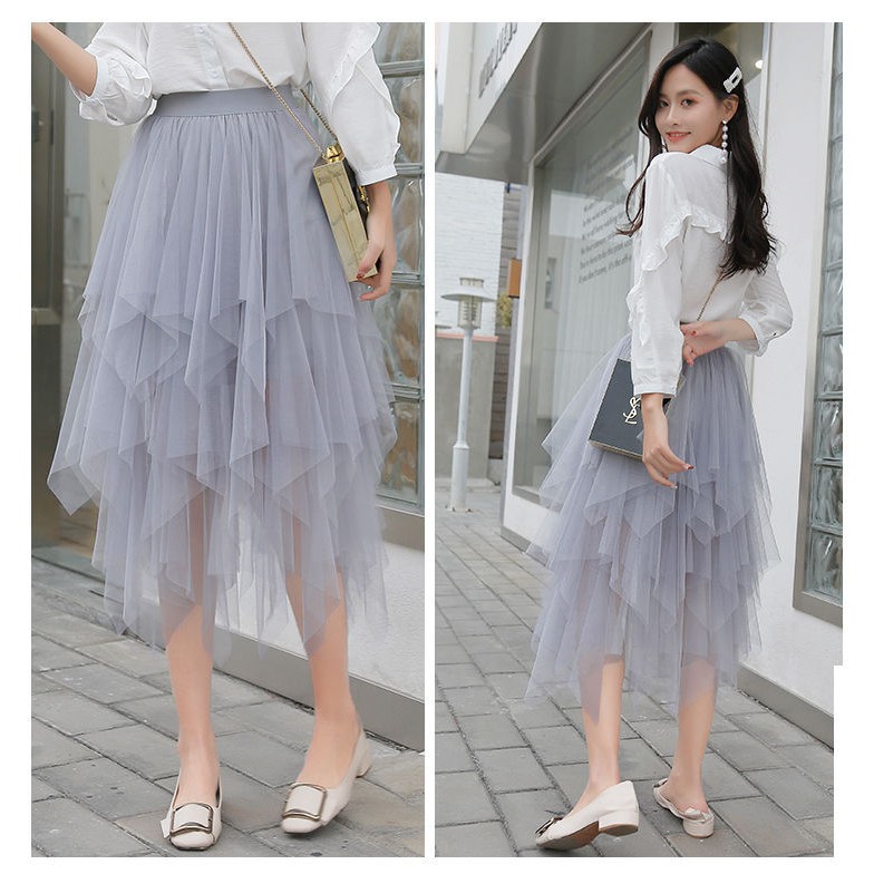 Chân Váy Voan Dài 3 Màu Chất Sợi Lưới Cao Cấp Freeship,Váy Voan Công Chúa Cạp Chun Sinh Viên Mới Có Ảnh Thật Kèm Video | BigBuy360 - bigbuy360.vn