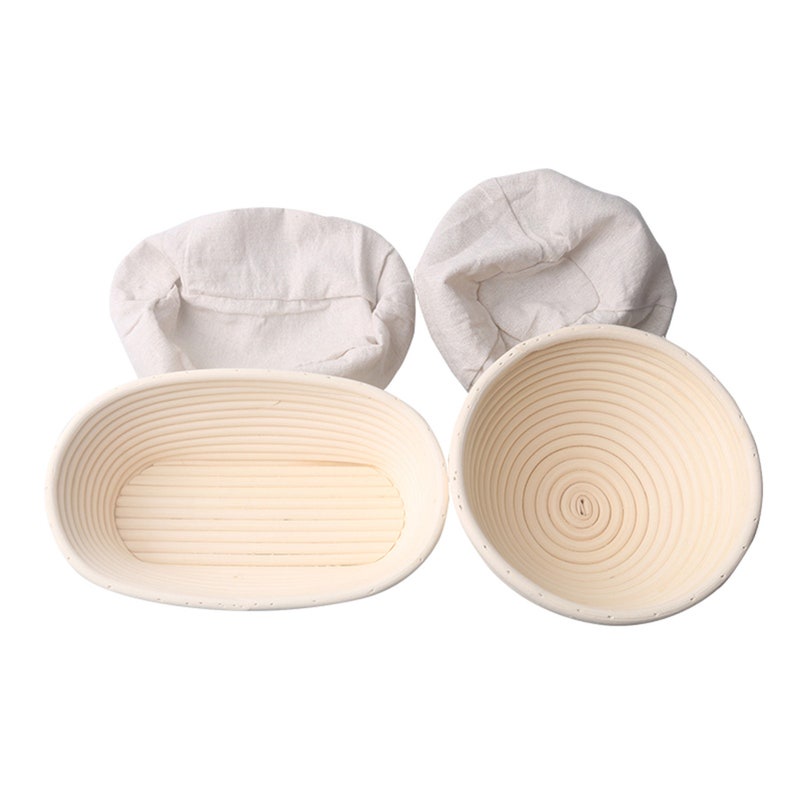 Bát Ủ Bột Mây Tre Đan, Màu Trắng, Tròn, bầu dục