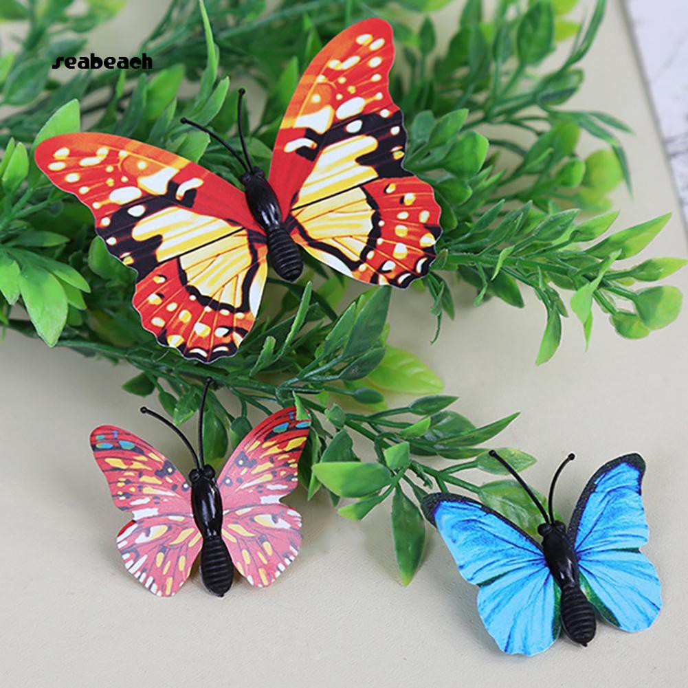 Bộ 12 con bướm 3D giả có nam châm trang trí phòng ngủ