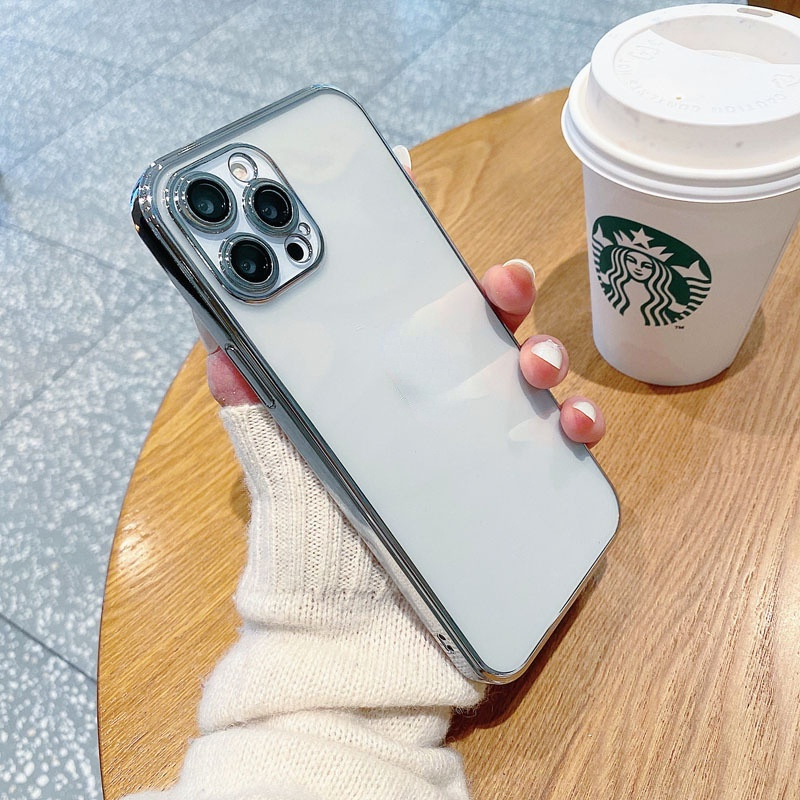 Ốp lưng iphone silicon mềm trong suốt sang trọng cho Iphone 7 8 Plus SE X XS XS Max 11 12 13 14 15 Pro Max
