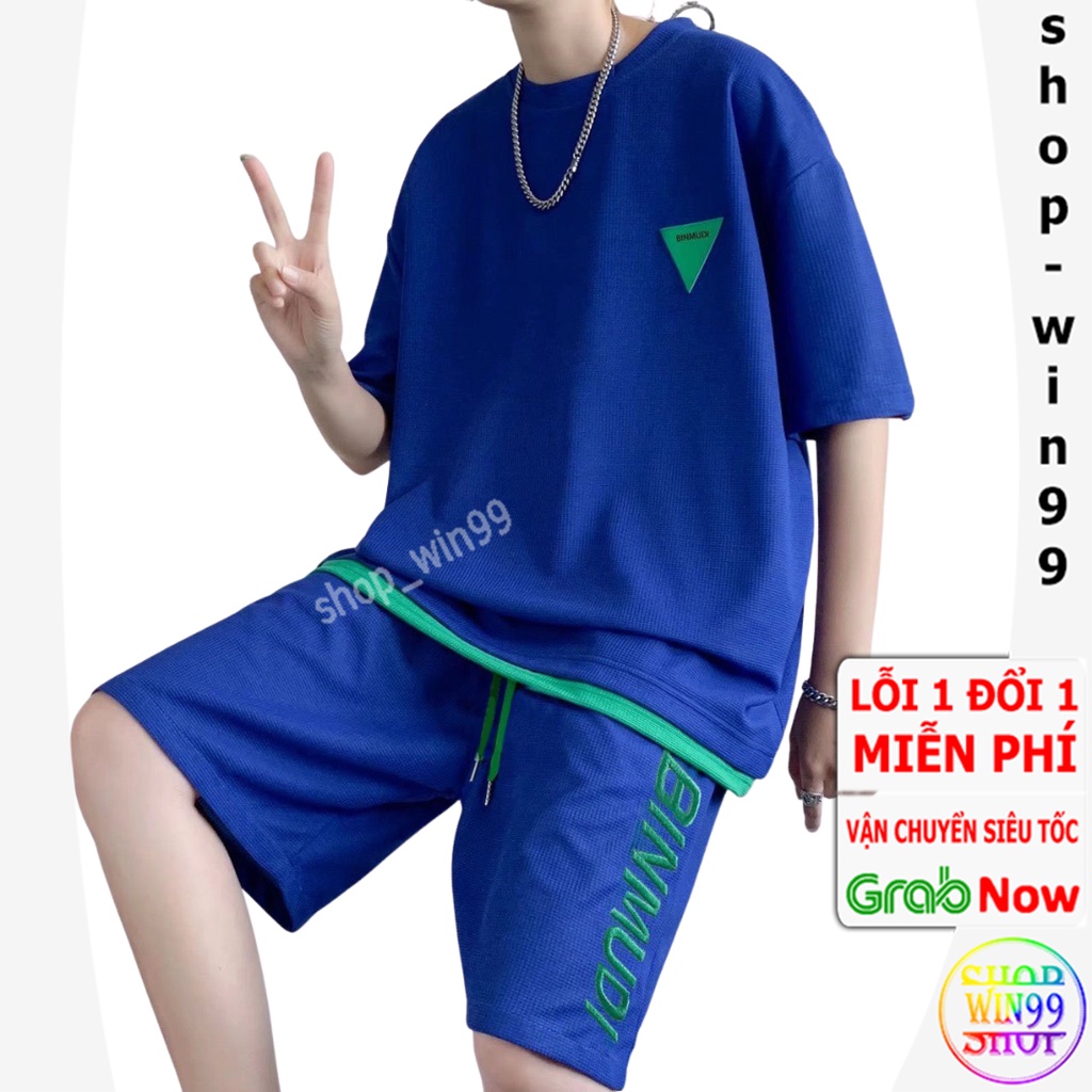 Bộ Thể Thao Nam Binmudi quần áo tập gym vải xốp thoáng mát co giãn năng động thời trang đen, xanh, trắng