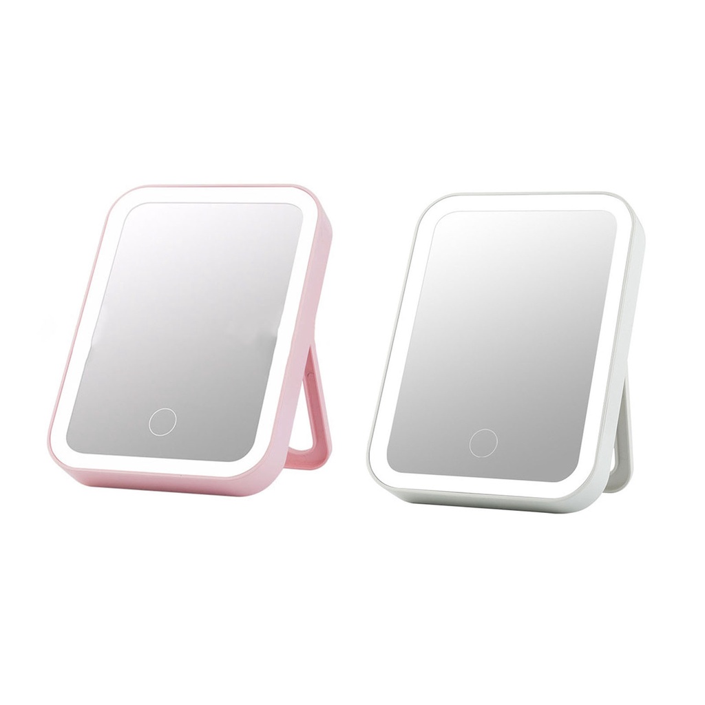 [Hàng mới về] Gương trang điểm tích hợp đèn led không dây 1200mAh 3 màu sắc ánh sáng có thể điều chỉnh