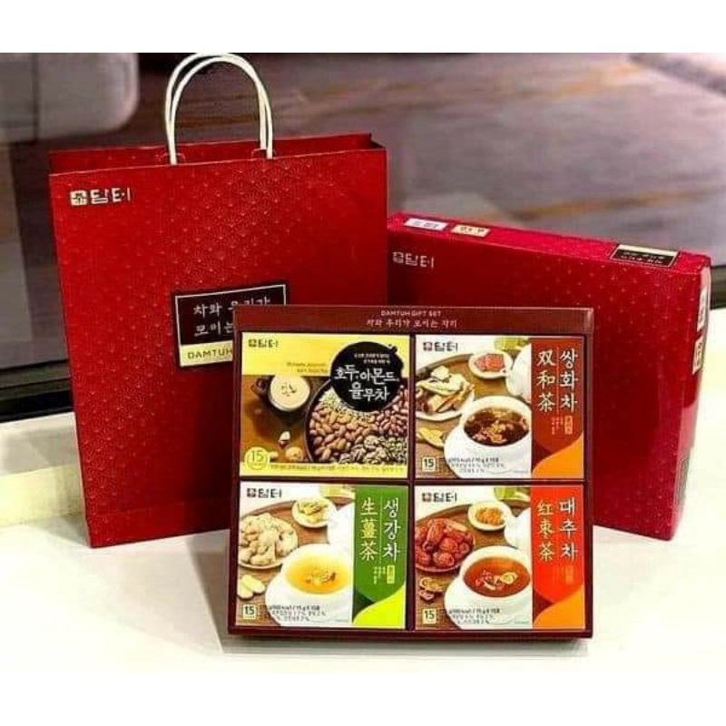 Sét trà hoa + ngũ cốc Damtuh Hàn Quốc thích hợp quà tặng