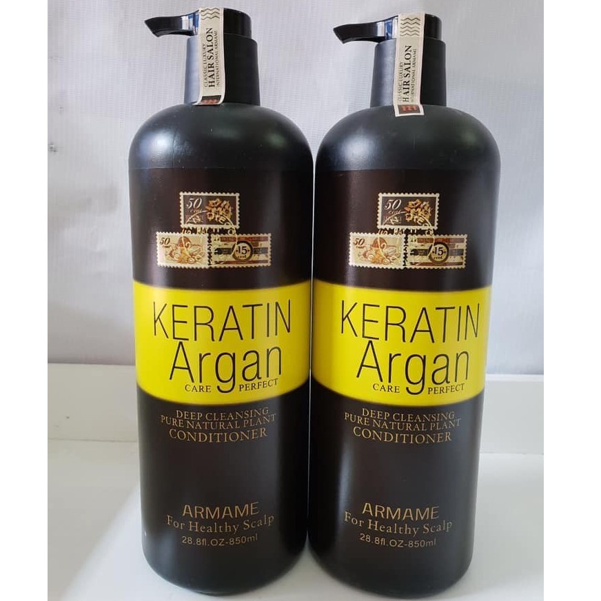 Cặp dầu gội xả siêu mềm mượt, phục hồi tóc yếu, ngăn ngừa gàu Keratin Argan Care Perfect - CHÍNH HÃNG HONGS BEAUTY