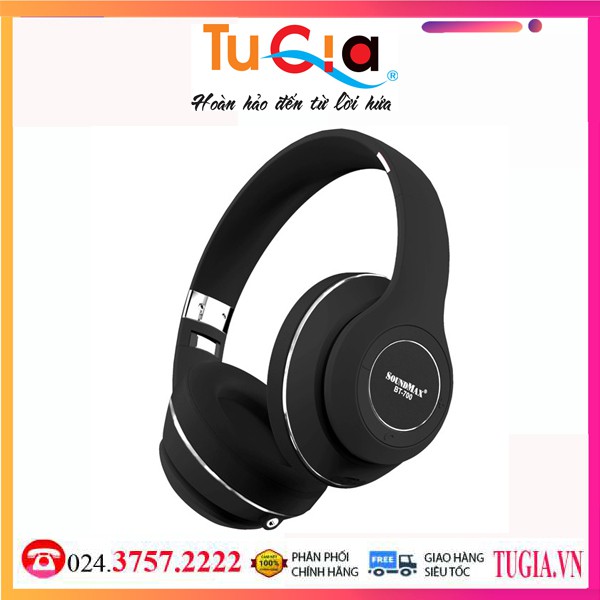 Tai nghe SoundMax BT700 (hồng đỏ/ đen) - Hàng chính hãng